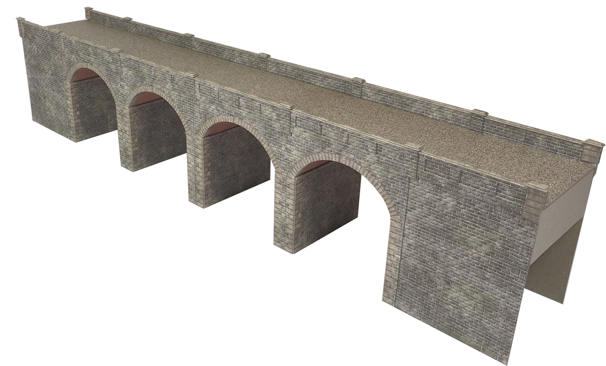 Free Post Double Track Stone Viaduct Metcalfe PO241 OO/HO Card kit 