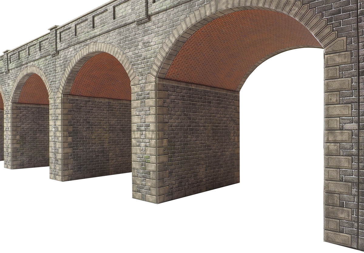 Metcalfe PO241 00/H0 Double Track Stone Viaduct