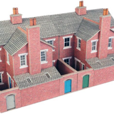 free post Superquick C6 Four Red Brick Terraced Fronts OO Low Relief kit