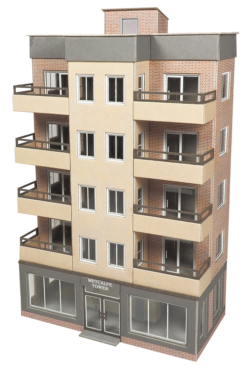 OO/HO Scale Low Relief Tower Block Metcalfe PO360