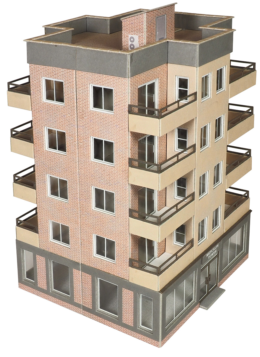 OO/HO Scale Low Relief Tower Block Metcalfe PO360